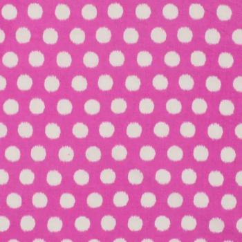 Viskose Dots Weiß auf Pink